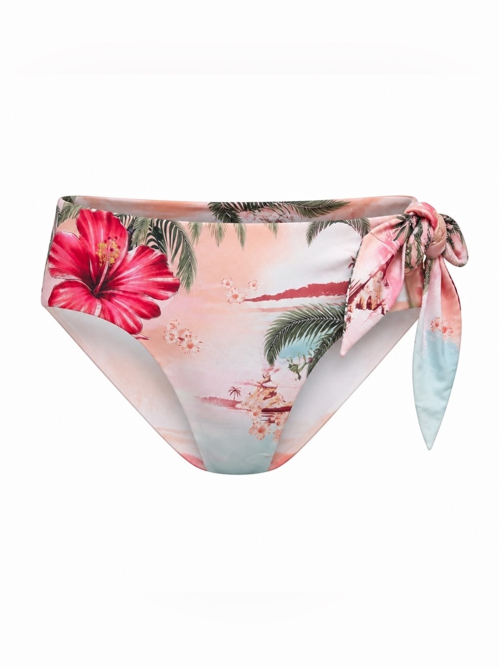 Kids Floral Tie-Side Swim Bottoms in Pink